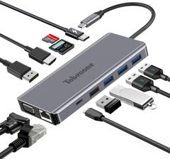  Bộ Chuyển Đổi Hub Usb C 13 Trong 1 Với Hdmi Displayport Vga, 2 Usb 