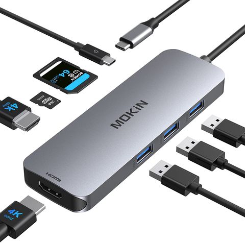 Bộ Chuyển Đổi Usb C Với Hdmi Kép, 3 Cổng Usb, Sd / Tf