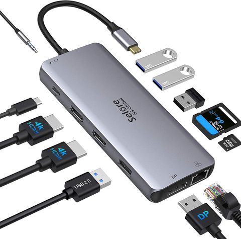 Bộ Đế Cắm Ba Màn Hình 12 Trong 1 Usb-c