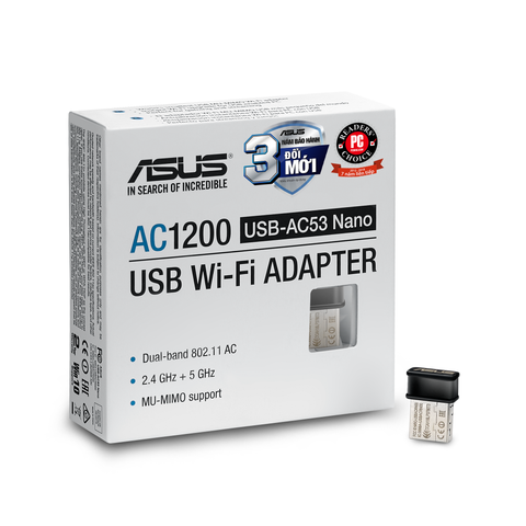 Bộ Thu Sóng Asus Usb-ac53 Nano Ac1200