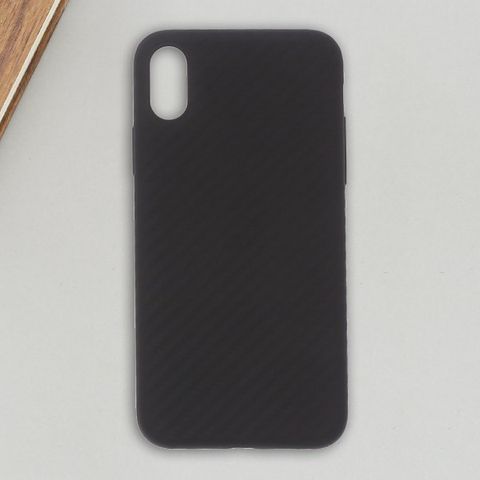 Ốp lưng iPhone X Nhựa dẻo Carbon Fibre COSANO Đen