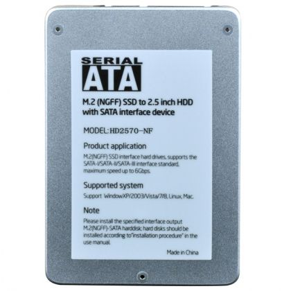 Box Chuyển M2 Sata (2242|2260|2280) Sang 2.5 Inch Ata Hd2570