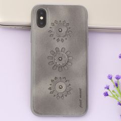  Ốp lưng iPhone X Nhựa dẻo PU Burch JM Hoa văn xám 