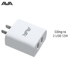  Adapter sạc 2.4A Dual AVA JC78A Trắng 