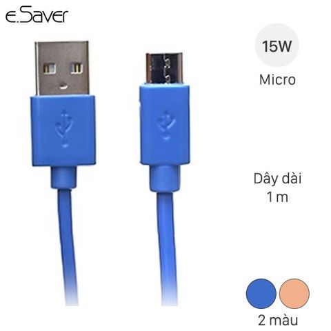Dây cáp Micro USB 1 m e.Saver DS118-TB