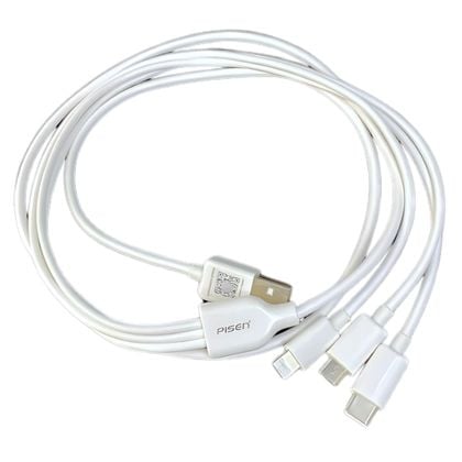 Cáp Pisen Mr White 3-in-1 (Lightning/Type-C/Micro)