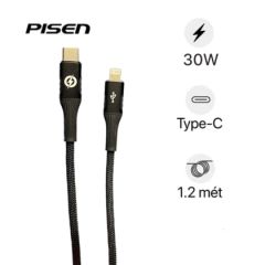  Cáp sạc nhanh tự ngắt Pisen Pro FOX INTELLIGENT C L 30W 1.2M 