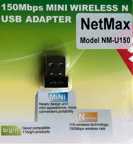 NetMax NM-U150| Bộ thu wifi usb mini tốc độ 150Mbps