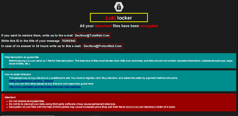 Phục hồi dữ liệu bị virus mã hóa, hacker tống tiền Loki