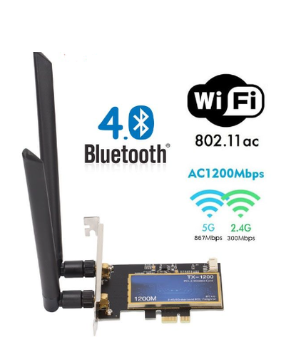 Card Thu WiFi Intel 7260 TX-1200 chuẩn AC 1200Mbps