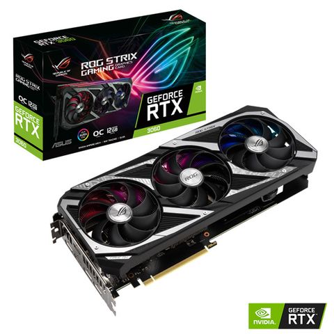 Card Đồ Hoạ Asus Rog Strix Rtx 3060 O12g V2 Gaming - 12gb Gddr6 - 192
