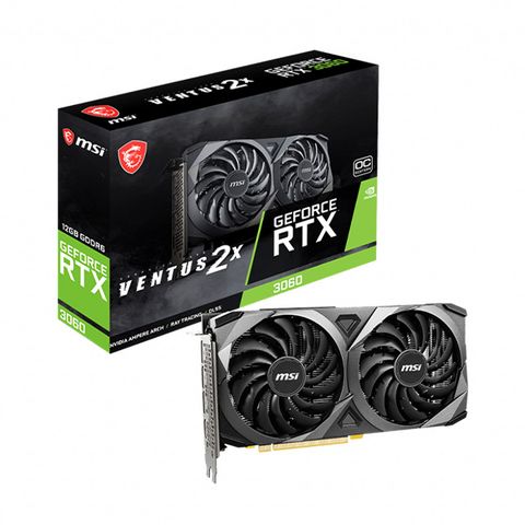 Card Màn Hình Msi Rtx 3060 Ventus 2x Oc 12 Gb (12gb Gddr6, 192-bit)