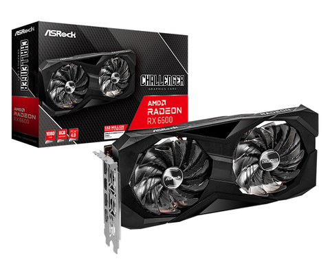 Card Vga Asrock Radeon Rx 6600 Challenger D 8gb Gddr6 Rx6600-cld-8g