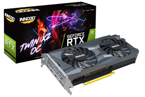 Card Vga Inno3d Geforce Rtx 3060 Ti Lhr Twin X2 Oc 8gb Gddr6