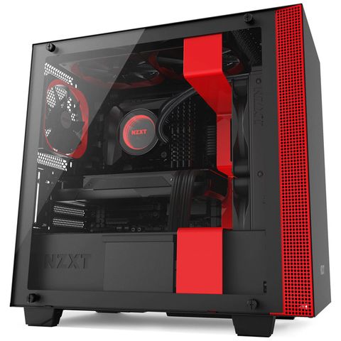 CASE NZXT H400 MATTE BLACK/RED