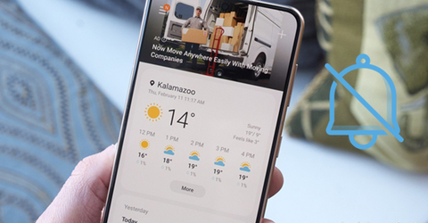 5 cách tắt thông báo ứng dụng thời tiết trên điện thoại Android