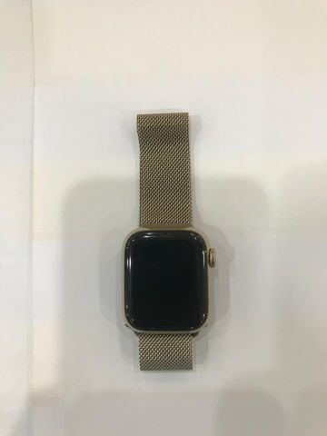 Apple Watch Series 7 GPS + Cellular, 41mm Gold Stainless Steel Case with Gold Milanese Loop (MKJ03VN/A)