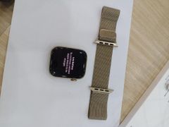  Apple Watch Series 7 GPS + Cellular, 45mm Gold Stainless Steel Case with Gold Milanese Loop (MKJY3VN/A) 