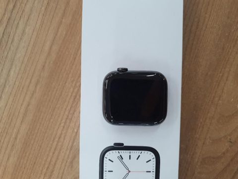 Apple Watch Series 7 GPS + Cellular, 45mm Graphite Stainless Steel Case with Graphite Milanese Loop (MKL33VN/A)