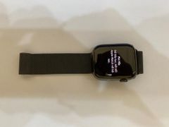  Apple Watch Series 7 GPS + Cellular, 45mm Graphite Stainless Steel Case with Graphite Milanese Loop (MKL33VN/A) 
