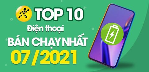 Top 10 Điện thoại bán chạy nhất tháng 7/2021 tại Trung Tâm Bảo Hành