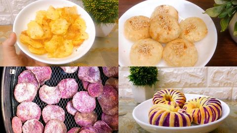 Tổng hợp 12 cách làm bánh khoai bằng nồi chiên không dầu đơn giản thơm ngon