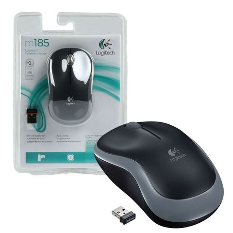 Chuột Không Dây Logitech M185 Wireless ( Màu Xám )