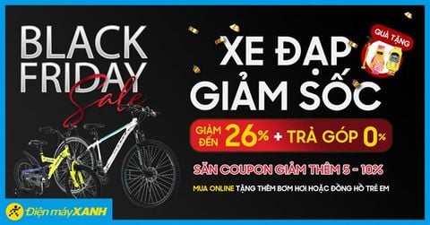 Black Friday, săn sale Xe đạp ngay giảm đến 26%, trả góp 0%, tặng thêm quà hấp dẫn