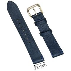  Dây da đồng hồ size 22 mm xanh đậm CKM1K6 