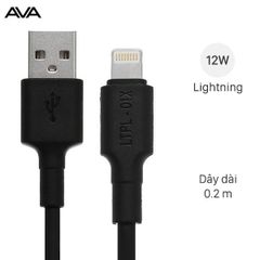 Cáp Lightning 20 cm AVA LTPL-01 Đen 