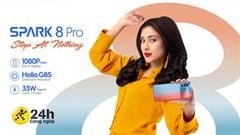  Ấn tượng đầu tiên Tecno Spark 8 Pro: Giá dưới 4.5 triệu* dùng chip Helio G85, pin 5.000 mAh cùng camera AI ấn tượng 
