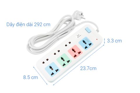 Ổ cắm điện Comet 7 lỗ 3m CES4433