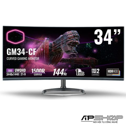 Màn hình CoolerMaster GM34-CW - 144Hz cong
