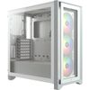 Corsair Icue 4000x Rgb Tempered Glass Mid-tower Atx Case — White