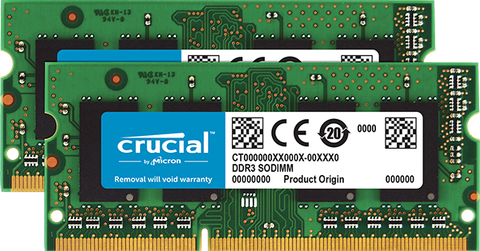 Crucial 16Gb Kit (2 X 8Gb) Ddr3-1600 Sodimm