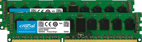 Crucial 16Gb Kit (2 X 8Gb) Ddr3-1866 Ecc Rdimm