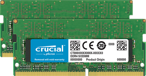 Crucial 16Gb Kit (2 X 8Gb) Ddr4-2400 Sodimm