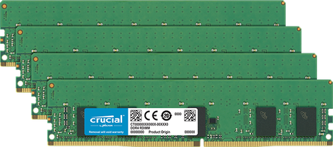 Crucial 16Gb Kit (4 X 4Gb) Ddr4-2133 Rdimm