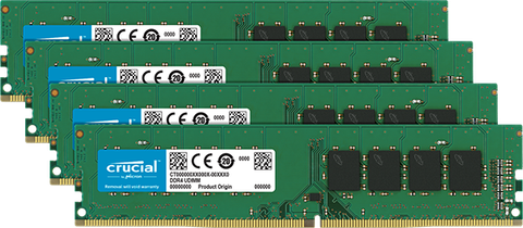 Crucial 16Gb Kit (4 X 4Gb) Ddr4-2400 Udimm