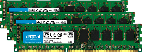 Crucial 24Gb Kit (3 X 8Gb) Ddr3L-1600 Ecc Udimm