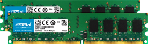 Crucial 2Gb Kit (2 X 1Gb) Ddr2-666 Udimm