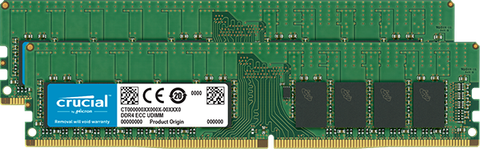 Crucial 32Gb Kit (2 X 16Gb) Ddr4-2400 Ecc Udimm