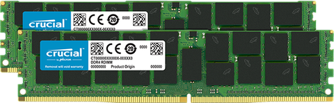 Crucial 32Gb Kit (2 X 16Gb) Ddr4-2400 Rdimm