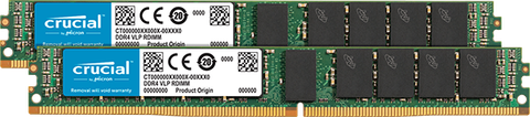 Crucial 32Gb Kit (2 X 16Gb) Ddr4-2666 Rdimm Vlp