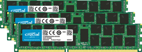 Crucial 48Gb Kit (3 X 16Gb) Ddr3-1600 Ecc Rdimm