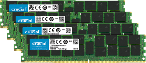 Crucial 64Gb Kit (4 X 16Gb) Ddr4-2133 Rdimm