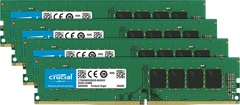  Crucial 64Gb Kit (4 X 16Gb) Ddr4-2400 Udimm 