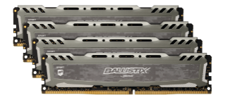 Crucial Ballistix Sport Lt Gray 16Gb Kit (4 X 4Gb) Ddr4-2400 Udimm