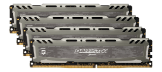 Crucial Ballistix Sport Lt Gray 32Gb Kit (4 X 8Gb) Ddr4-2666 Udimm