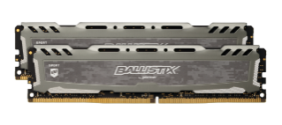 Crucial Ballistix Sport Lt Gray 64Gb Kit (4 X 16Gb) Ddr4-2400 Udimm